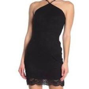 JUMP Back Cutout Lace Mini Dress